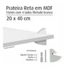 Kit 2 Prateleiras Mdf Decorativas 40x20 Cm com Suporte - 6