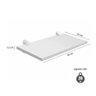 Kit 2 Prateleiras Mdf Decorativas 40x20 Cm com Suporte - 2