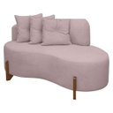 Ver imagem 2 de Sofá Orgânico Namoradeira 3 Lugares Feijão Thor 200cm Bouclê:rosa Bebê