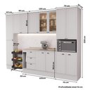 Ver imagem 6 de Cozinha Completa com Balcão Milla Chloe Full 13 Portas 3 Gavetas MDF Branco Móveis Carraro
