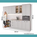Ver imagem 5 de Cozinha Completa com Balcão Milla Chloe Full 13 Portas 3 Gavetas MDF Branco Móveis Carraro