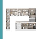 Ver imagem 7 de Cozinha Completa com Balcão Milla Chloe Full 13 Portas 3 Gavetas MDF Branco Móveis Carraro