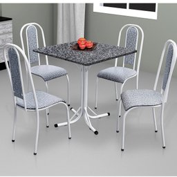 Conjunto de Cozinha Mesa Quadrada Havaí 4 Cadeiras  - 1