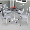 Ver imagem 1 de Conjunto de Cozinha Mesa Quadrada Havaí 4 Cadeiras