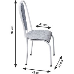 Conjunto de Cozinha Mesa Quadrada Havaí 4 Cadeiras  - 4