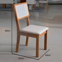 Ver imagem 6 de 4 Cadeiras Sala de Jantar Clara Madeira MDF Telinha Ratan