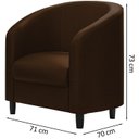 Ver imagem 4 de Poltrona Decorativa Pes Em Madeira Scala Corano TCS 721 Moll