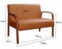 Ver imagem 4 de Sofà 2 Lugares Namoradeira Lara Decoração Sala Quarto Recepção - Veludo Terracota