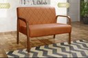 Ver imagem 3 de Sofà 2 Lugares Namoradeira Lara Decoração Sala Quarto Recepção - Veludo Terracota