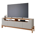 Ver imagem 1 de Rack Bancada Moema 100% MDF 4 Portas e 2 Prateleiras Design Moderno - Off White