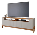 Ver imagem 1 de Rack Bancada Moema 100% MDF 4 Portas e 2 Prateleiras Design Moderno - Off White