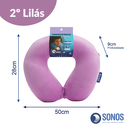 Ver imagem 6 de Kit 2 Almofadas de Pescoço Infantil Sonos Lilás e Azul