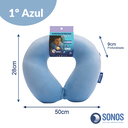 Ver imagem 5 de Kit 2 Almofadas de Pescoço Infantil Sonos Lilás e Azul