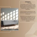 Ver imagem 7 de Sofá 2 Lugares 180cm com Pés em Madeira Linha Premium Compose Linho Cinza Courino Preto Luxo Sala Re