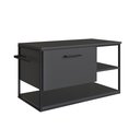 Ver imagem 3 de Gabinete Suspenso para Banheiro 80cm sem Cuba P1007 Placa e Ponto- Grafite