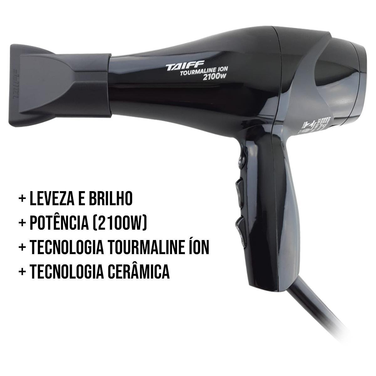 Secador Profissional Tourmaline Ion 2100w 110v+potente Taiff - 3