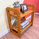 Ver imagem 2 de Mesa Lateral de Madeira Pinus Linea Nozes