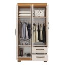 Ver imagem 3 de Guarda-roupa Solteiro Nt 6010 - Freijó / Off White - Notável