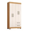 Ver imagem 1 de Guarda-roupa Solteiro Nt 6010 - Freijó / Off White - Notável
