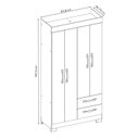Ver imagem 5 de Guarda-roupa Solteiro Nt 6010 - Freijó / Off White - Notável