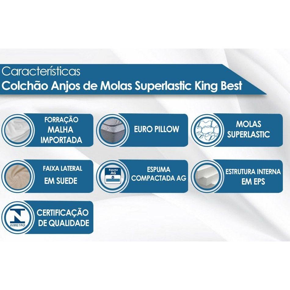 Colchão Solteiro Molas Superlastic King Best (88x188x28) - Anjos - 3