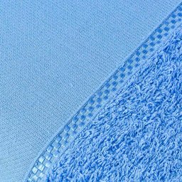 Toalha de Banho Artesanato Arteira Pintar Bordar Ponto Russo Perfeito Estilo Azul Turquesa - 2