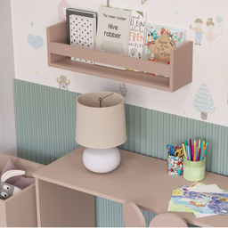 Prateleira para Livros Infantil em Mdf Plancasa:sal Rosa - 3
