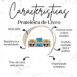 Prateleira para Livros Infantil em Mdf Plancasa:sal Rosa - 8