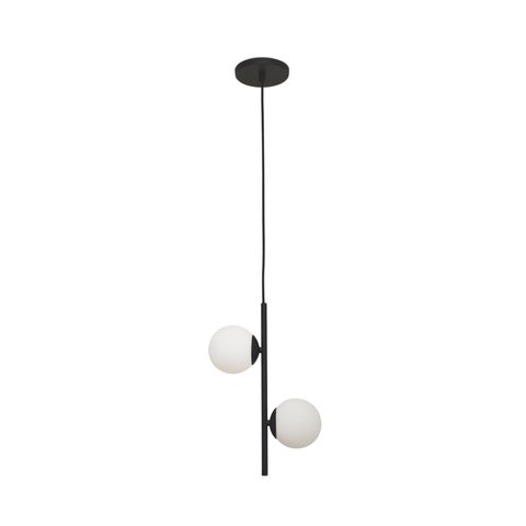 Pendente Jabuticaba Preto Bola/globo de Vidro.:preto