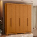 Ver imagem 7 de Guarda Roupa Casal Vinci 06 Portas e Cômoda Xangai Cinamomo - Móveis Albatroz