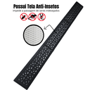 Ver imagem 5 de Ralo Grelha Pluvial Preto Linear Dubai 1 Metro X 10cm com Aro e Tela Anti Escorpião e Barata