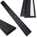 Ver imagem 1 de Ralo Grelha Pluvial Preto Linear Dubai 1 Metro X 10cm com Aro e Tela Anti Escorpião e Barata