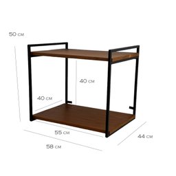 Prateleira Suspensa Cozinha Suporte Estilo Industrial Forno Microondas - 4