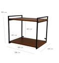 Ver imagem 4 de Prateleira Suspensa Cozinha Suporte Estilo Industrial Forno Microondas