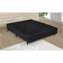 Ver imagem 1 de Cama Base Box Casal Sintético Preto 27x138x188 Rosana Colchões