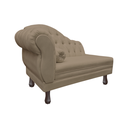 Ver imagem 3 de Recamier Sofá Direito Larissa 120cm Sala Suede Cappuccino - Incasa Decor