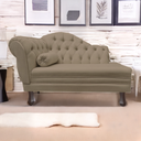 Ver imagem 2 de Recamier Sofá Direito Larissa 120cm Sala Suede Cappuccino - Incasa Decor