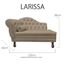 Ver imagem 5 de Recamier Sofá Direito Larissa 120cm Sala Suede Cappuccino - Incasa Decor