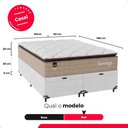 Ver imagem 4 de Cama Box Baú Casal Bipartido Colchão Comfort Class Pillowtop Bege/suede Branco
