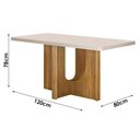 Ver imagem 4 de Mesa de Jantar Dora 120x80 Vidro 40mm Cinamomo Off White com Kit 4 Cadeiras Veludo Bege -Valdemó