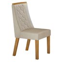 Ver mais imagens de Mesa de Jantar Dora 120x80 Vidro 40mm Cinamomo Off White com Kit 4 Cadeiras Veludo Bege -Valdemó