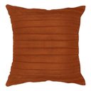 Ver imagem 1 de Capa para Almofada Drapeada Line em Veludo Quadrada 50x50 Terracota