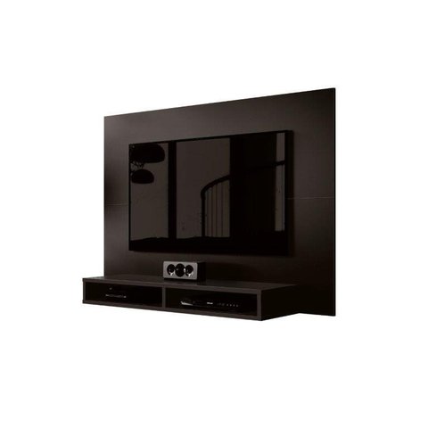 Painel FX 1,20m Para TV Até 43'' Com Nichos Para Aparelhos e Objetos Cor Preto EDN MÓVEIS