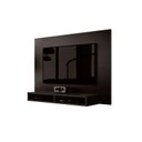 Ver imagem 1 de Painel FX 1,20m Para TV Até 43'' Com Nichos Para Aparelhos e Objetos Cor Preto EDN MÓVEIS
