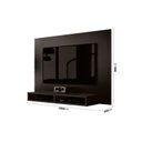 Ver imagem 3 de Painel FX 1,20m Para TV Até 43'' Com Nichos Para Aparelhos e Objetos Cor Preto EDN MÓVEIS