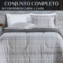 Ver imagem 3 de Edredom Super King 200 Fios Nyla Dupla Face Estampa Exclusiva Luxo Avere:cinza