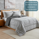 Ver imagem 2 de Edredom Super King 200 Fios Nyla Dupla Face Estampa Exclusiva Luxo Avere:cinza