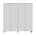 Ver imagem 5 de Armário Alto Duplo 1,58m para Escritório com 4 Portas de Abrir e Puxadores Metálicos F5 Office