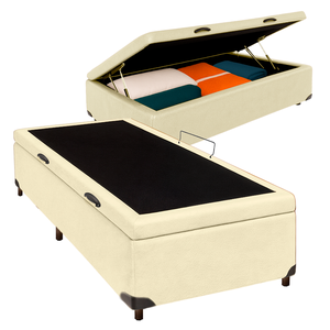 Cama Box Bau Solteiro Blindado Nature Begetiza 78x188