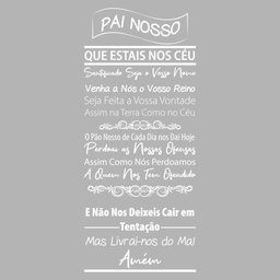 Adesivo Decorativo Papel Parede Quarto Sala Oração Pai Nosso - Cor Branca - 1